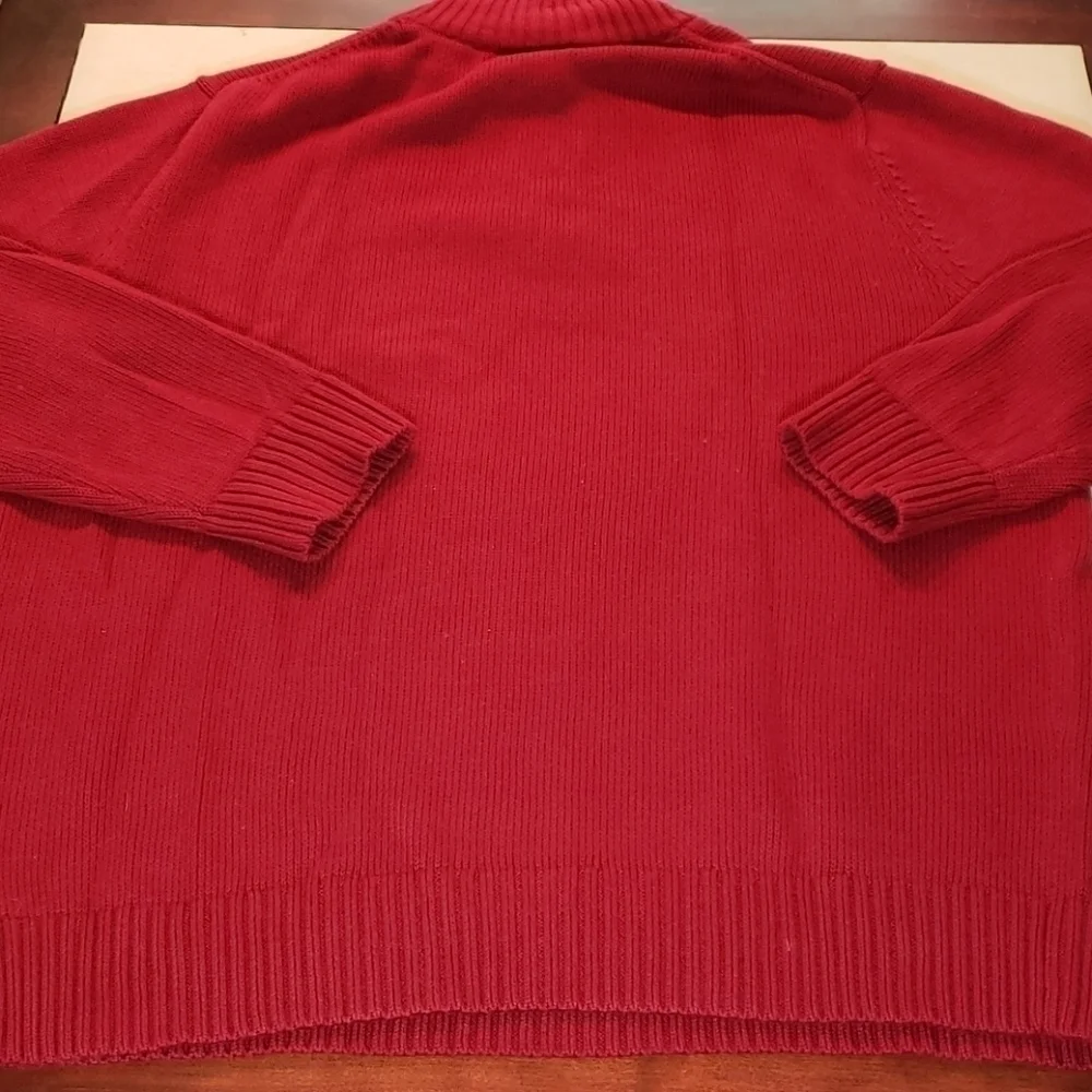 L.L. Bean 1/4 Zip 100% Cotton Sweater L-Reg EUC